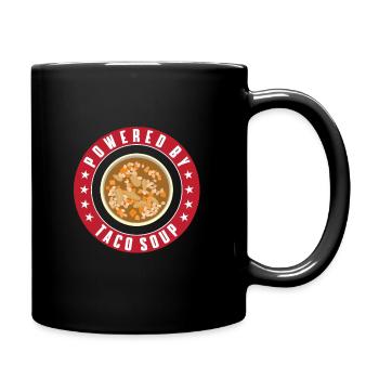Powered By Taco Soup - Tasse einfarbig - Schwarz - Rechts