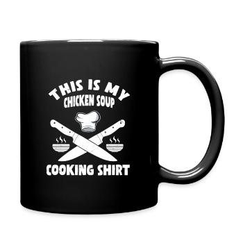 hühneHühnersuppe Koch Design - Tasse einfarbig - Schwarz - Rechts