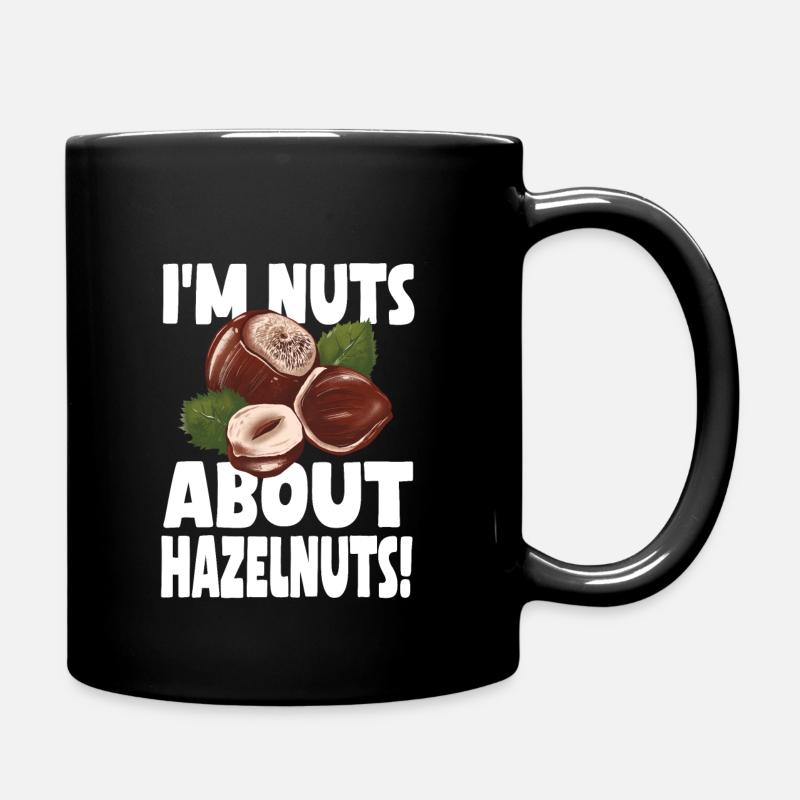 Lustiges Haselnuss Shirt - Tasse einfarbig - Schwarz