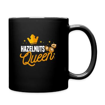 Haselnuss Königin - Tasse einfarbig - Schwarz - Rechts