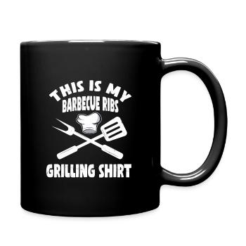 Barbecue Ribs Grill Shirt - Full Colour Mug - black - Right