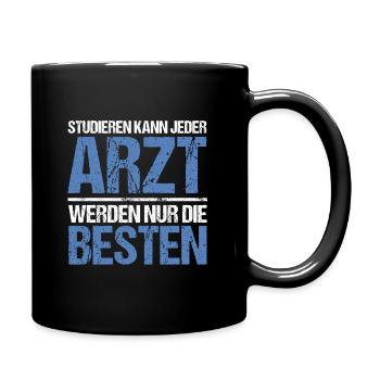 Anyone can study - Doctor Edition - Full Colour Mug - black - Right