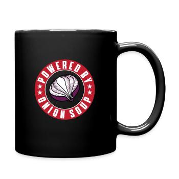 Powered By Onion Soup - Tasse einfarbig - Schwarz - Rechts