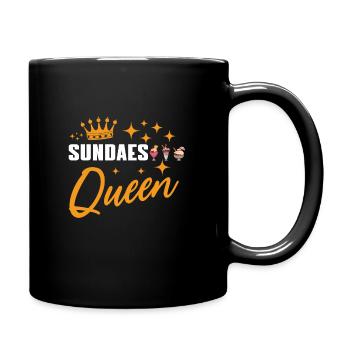 Reine du sundae - Mug uni - noir - Droite