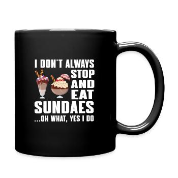 T-shirt Sundae drôle - Mug uni - noir - Droite