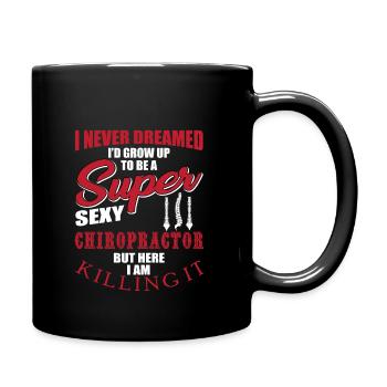 Rehabilitation After Chiropractor Humor Shirt - Full Colour Mug - black - Right