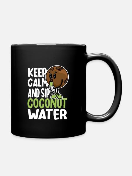 Coconut Water Humor - Full Colour Mug - black
