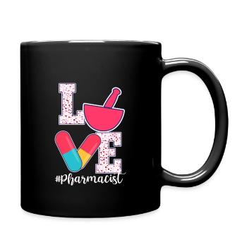 Conception de la Saint-Valentin pour apothicaire - Mug uni - noir - Droite