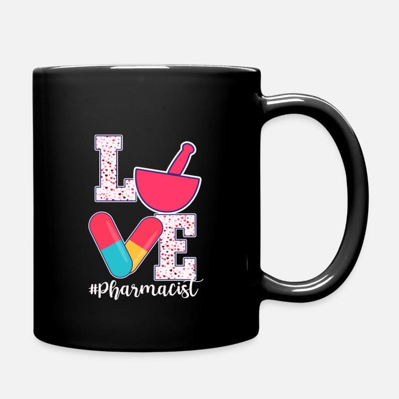 Valentinstag Design Für Apotheker - Tasse einfarbig - Schwarz