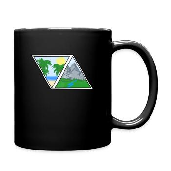 Urlaub - Tasse einfarbig - Schwarz - Rechts