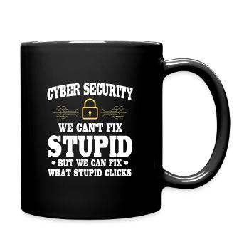 CybersiFunny Dicton de cybersécurité - Mug uni - noir - Droite