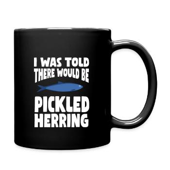 Conception de hareng mariné - Mug uni - noir - Droite