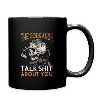Lustiges Wikinger T-shirt - Tasse einfarbig - Schwarz - Rechts