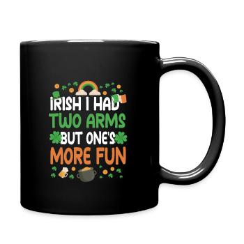 Armamputierter St. Patrick's Day - Tasse einfarbig - Schwarz - Rechts