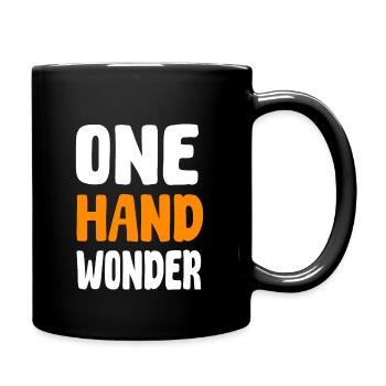 Hand amputee - Full Colour Mug - black - Right