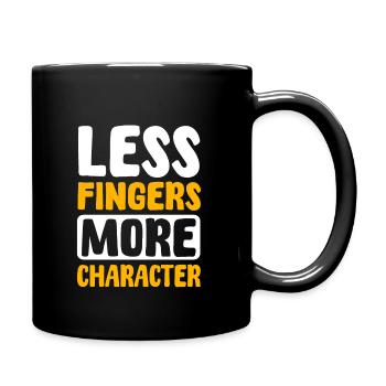 Finger amputees - Full Colour Mug - black - Right