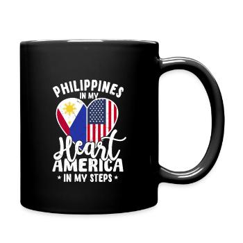 Filipino American Geschenk - Tasse einfarbig - Schwarz - Rechts