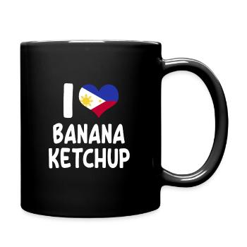 Chemise Ketchup à la banane - Mug uni - noir - Droite
