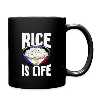 Le riz, c’est la vie – Idée cadeau - Mug uni - noir - Droite