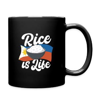 Le riz, c’est la vie - Mug uni - noir - Droite