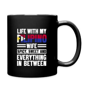 Filipino Wife Humor - Full Colour Mug - black - Right