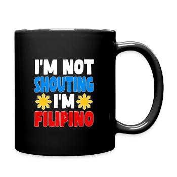 Philippinisches Humor Shirt - Tasse einfarbig - Schwarz - Rechts