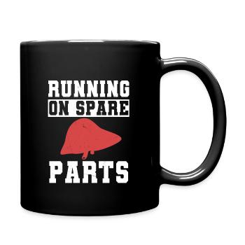 Lustiges Lebertransplantations T-Shirt - Tasse einfarbig - Schwarz - Rechts