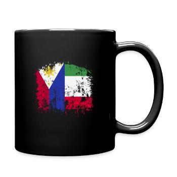 Drapeau des Philippines Italie - Mug uni - noir - Droite