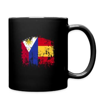 Philippines Spain Flag - Full Colour Mug - black - Right
