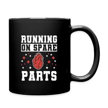 Conception amusante de transplantation cardiaque - Mug uni - noir - Droite
