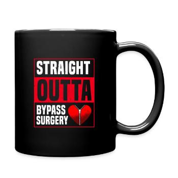 Artery Straight Outta Bypass Surgery - Full Colour Mug - black - Right