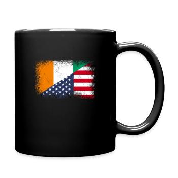 Elfenbeinküste USA - Tasse einfarbig - Schwarz - Rechts