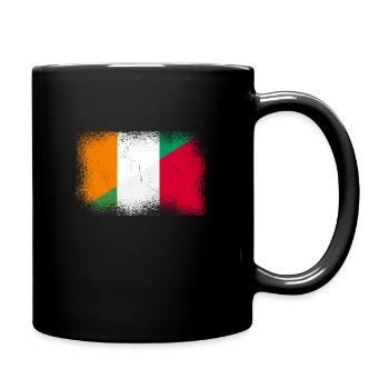 Elfenbeinküste Italien - Tasse einfarbig - Schwarz - Rechts