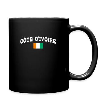 Cote D'Ivory - Tasse einfarbig - Schwarz - Rechts