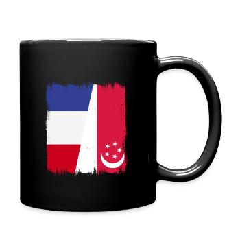 Singapour, France - Mug uni - noir - Droite