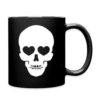 Skull Love - Tasse einfarbig - Schwarz - Rechts