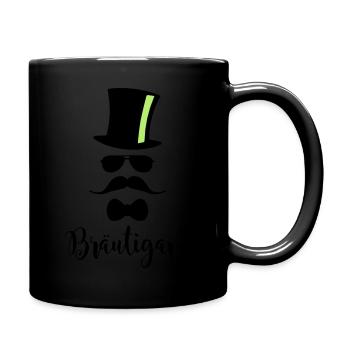 JGA Bräutigam Junggesellenabschied Ehe Hochzeit - Tasse einfarbig - Schwarz - Rechts