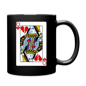 Königin Herzensbrecher - Tasse einfarbig - Schwarz - Rechts
