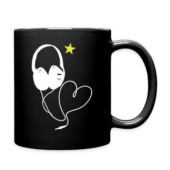 Kopfhörer - Tasse einfarbig - Schwarz - Rechts