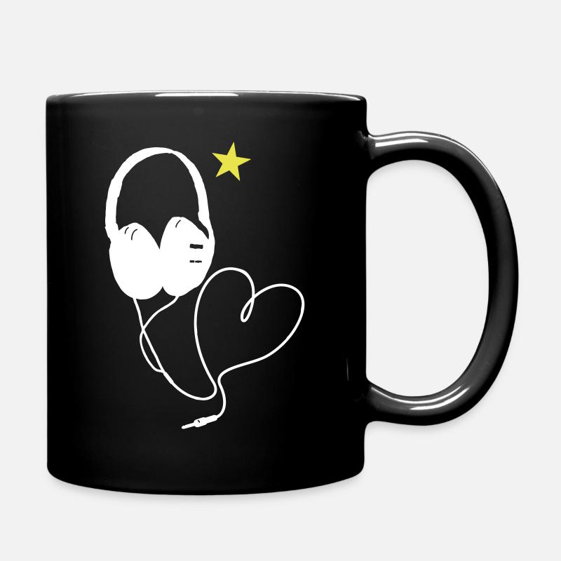 Kopfhörer - Tasse einfarbig - Schwarz