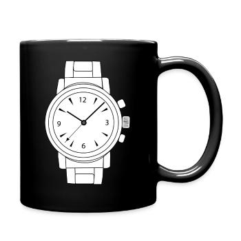 clock time clock time hourglass hourglass19 - Full Colour Mug - black - Right