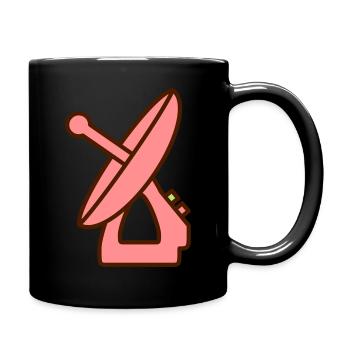 Radar Maschine Gerät Geschenkidee Aufnahme - Tasse einfarbig - Schwarz - Rechts