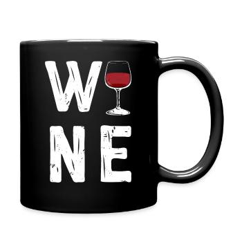 Wine Wein Love Weinliebe Liebe Weintester Weinfest - Tasse einfarbig - Schwarz - Rechts