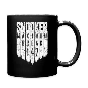 Snooker - Maximum Break 147 - Tasse einfarbig - Schwarz - Rechts