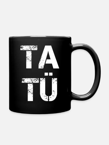 Feuerwehr 112 cooles Design Geschenk Tatü - Tasse einfarbig - Schwarz