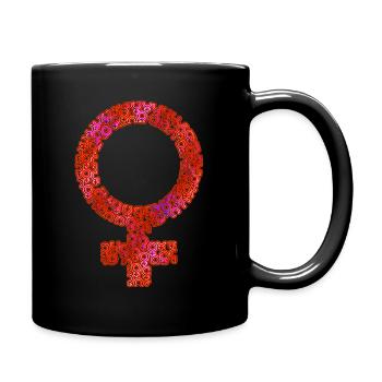 Femininity symbol, woman - Full Colour Mug - black - Right
