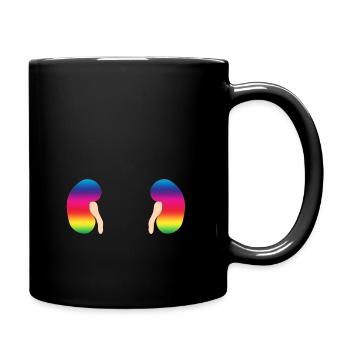 Niere Bunt Organ Mensch Geschenkidee - Tasse einfarbig - Schwarz - Rechts