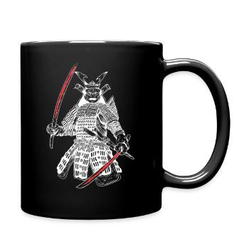 Japan samurai warrior katana sword fight. - Full Colour Mug - black - Right