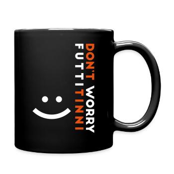 Lächeln - Tasse einfarbig - Schwarz - Rechts