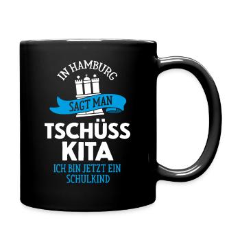 EINSCHULUNG TSHIRT JUNGE HAMBURG SCHULANFANG - Tasse einfarbig - Schwarz - Rechts
